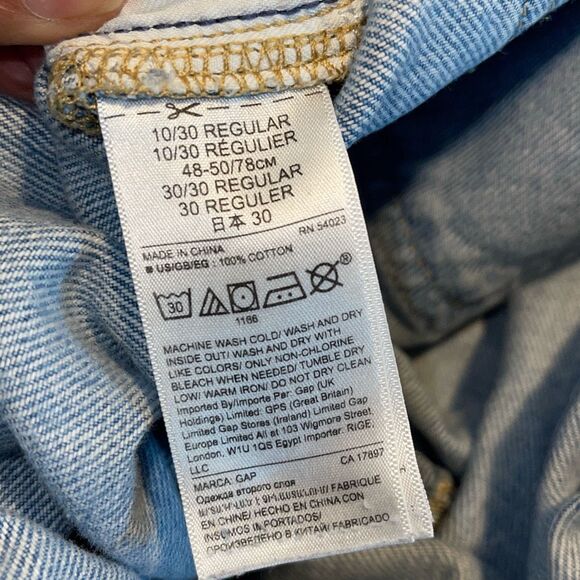 Gap Cropped Boyfriend Denim Jeans 10/30R Light Wash - Picture 6 of 9